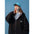 Unisex Color Matching Plaid Loose Long-sleeved Hooded Loose Double-sided Coat