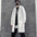 Large hooded cape coat medium length coat